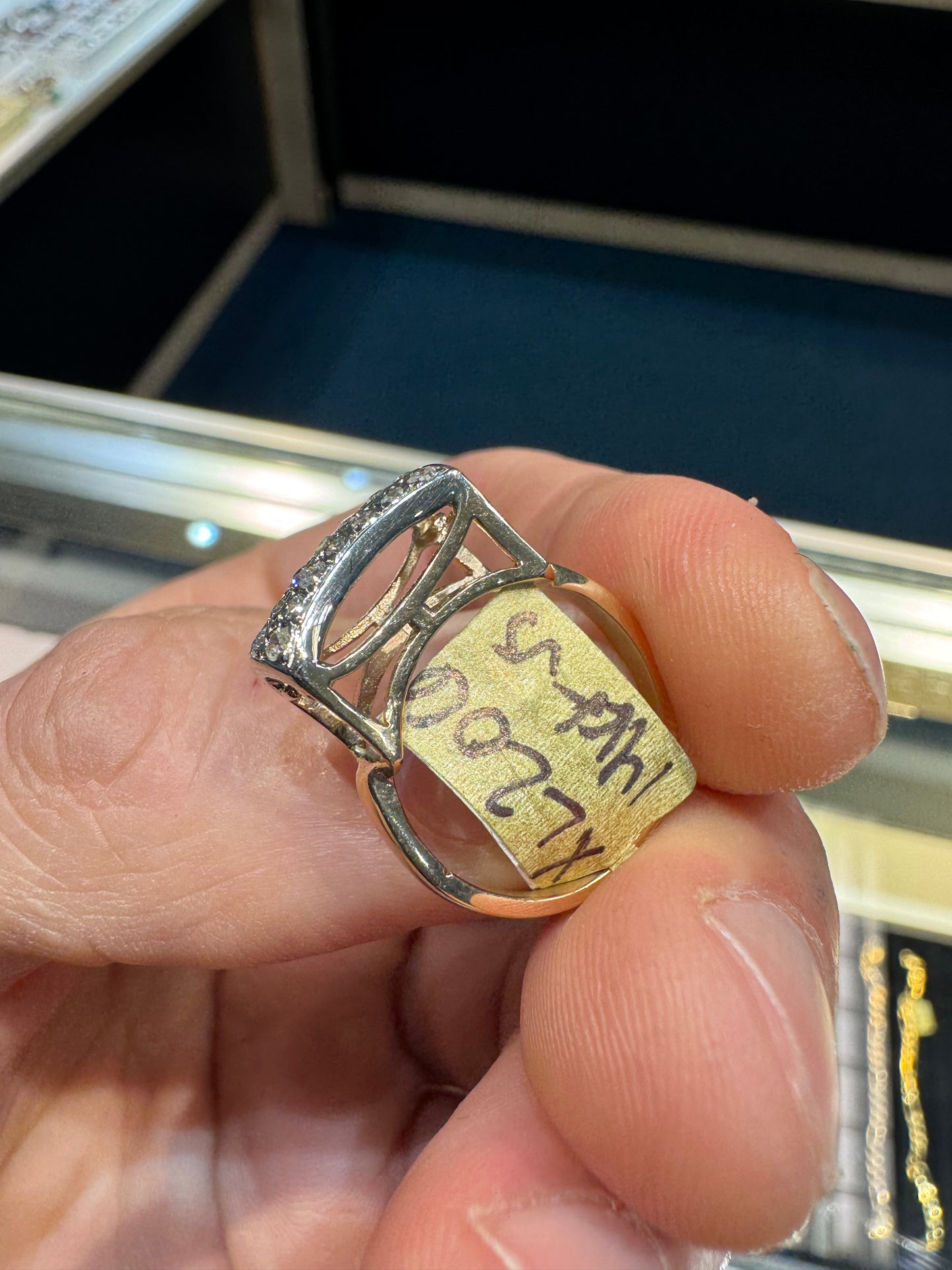 14k Gold Diamond Cocktail Ring Vs Single Cuts Nice Size 6 .33 Carats