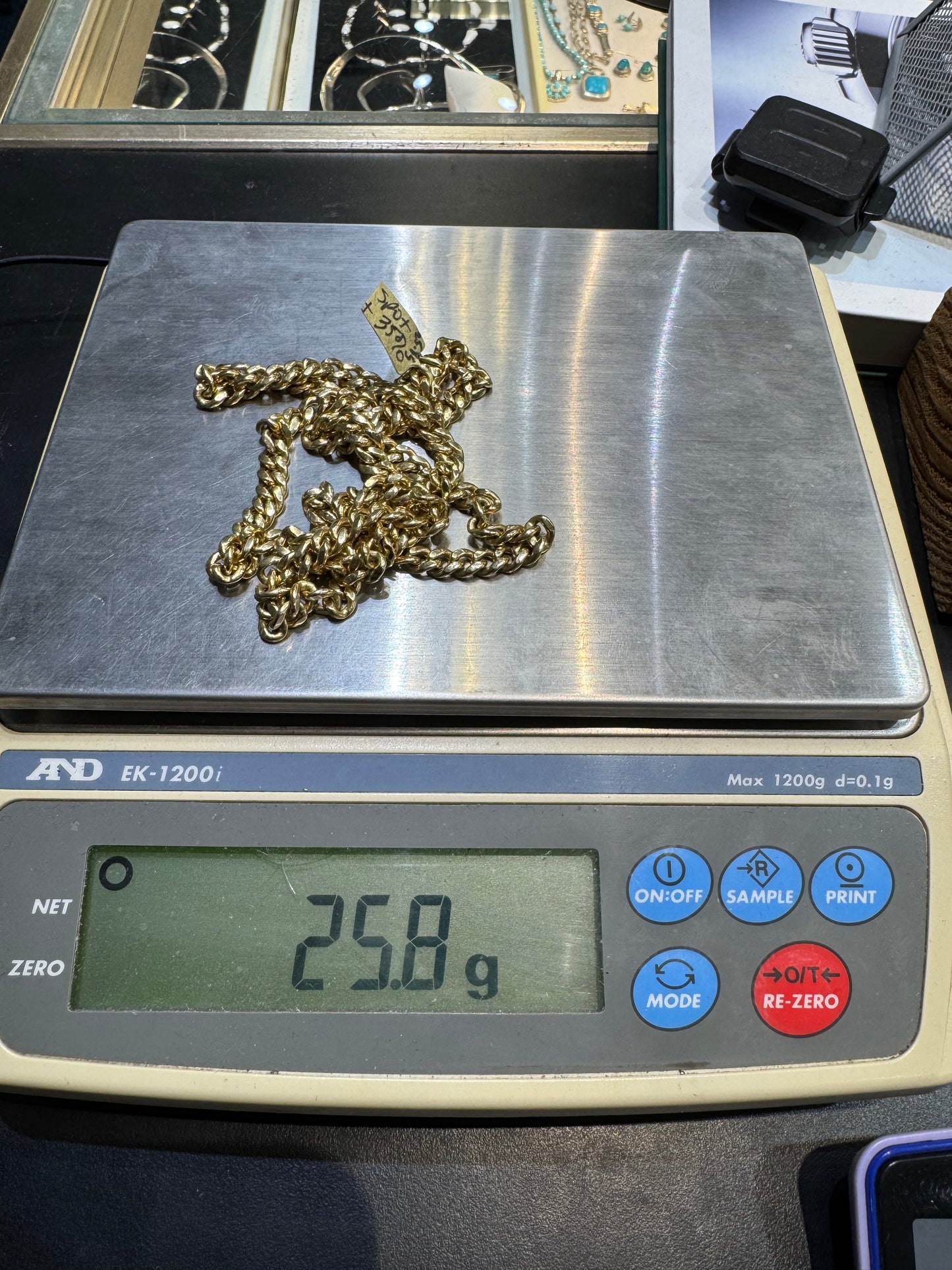 14k Cuban Link Chain Necklace 25.8 Grams Excellent 25 Inch