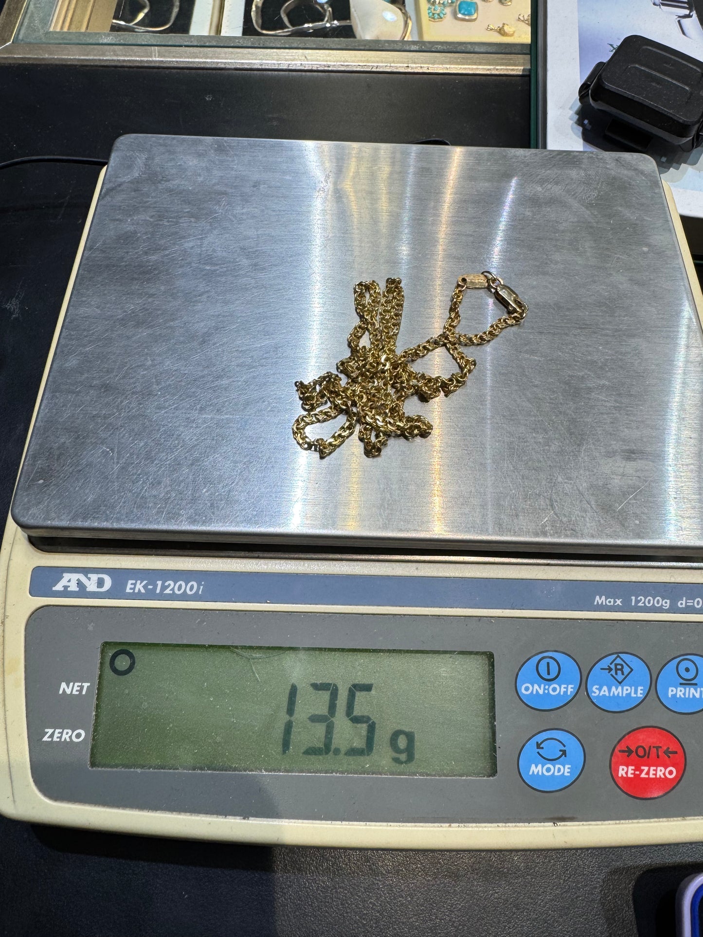 18k 750 Solid Gold Chain Necklace Nice 13.5 Grams 23 Inch