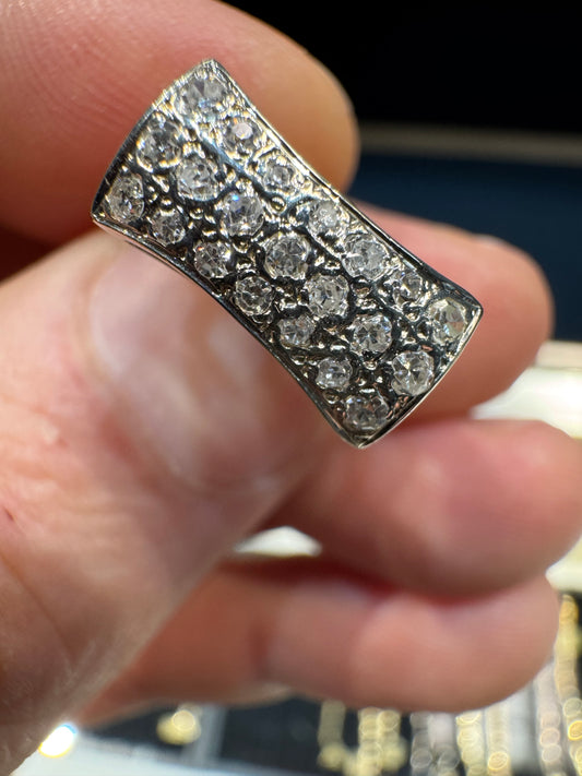 14k Gold Diamond Cocktail Ring Vs Single Cuts Nice Size 6 .33 Carats