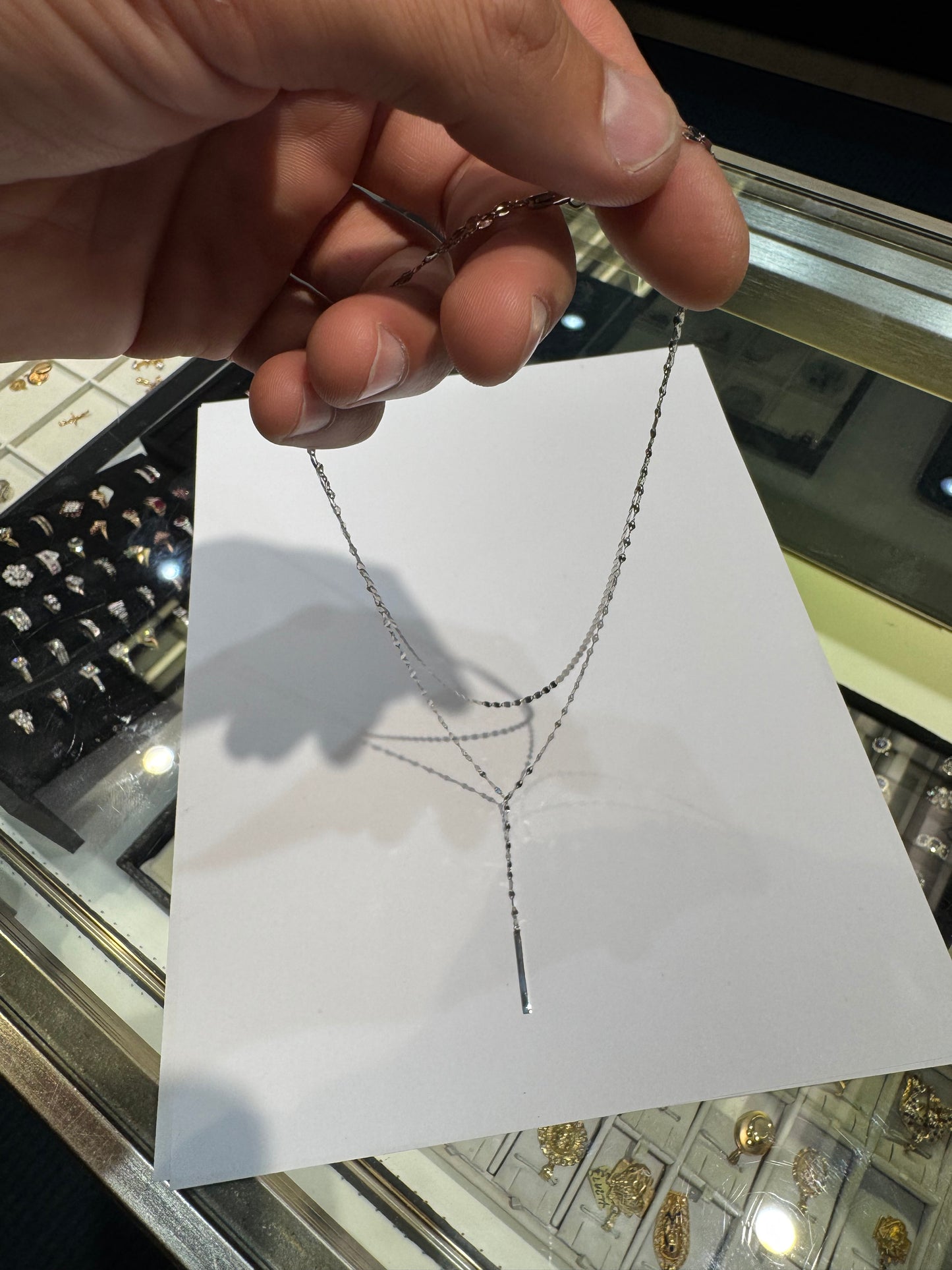 14k White Gold LANA Blake Necklace Neiman Marcus Authentic 16 Inch Nice Designer