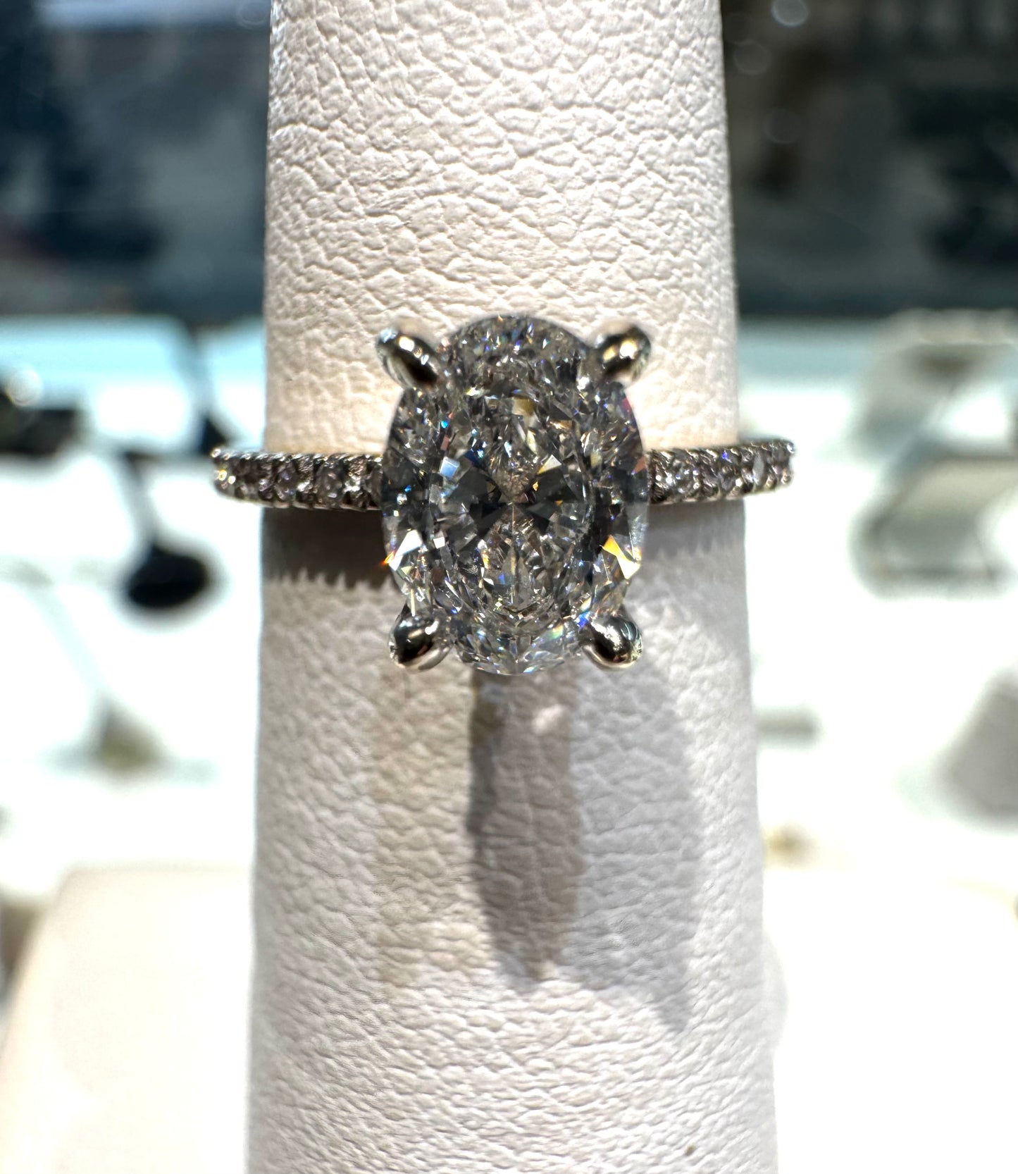 GIA Certified 18k Gold Oval Diamond Engagement Ring .85 Carats