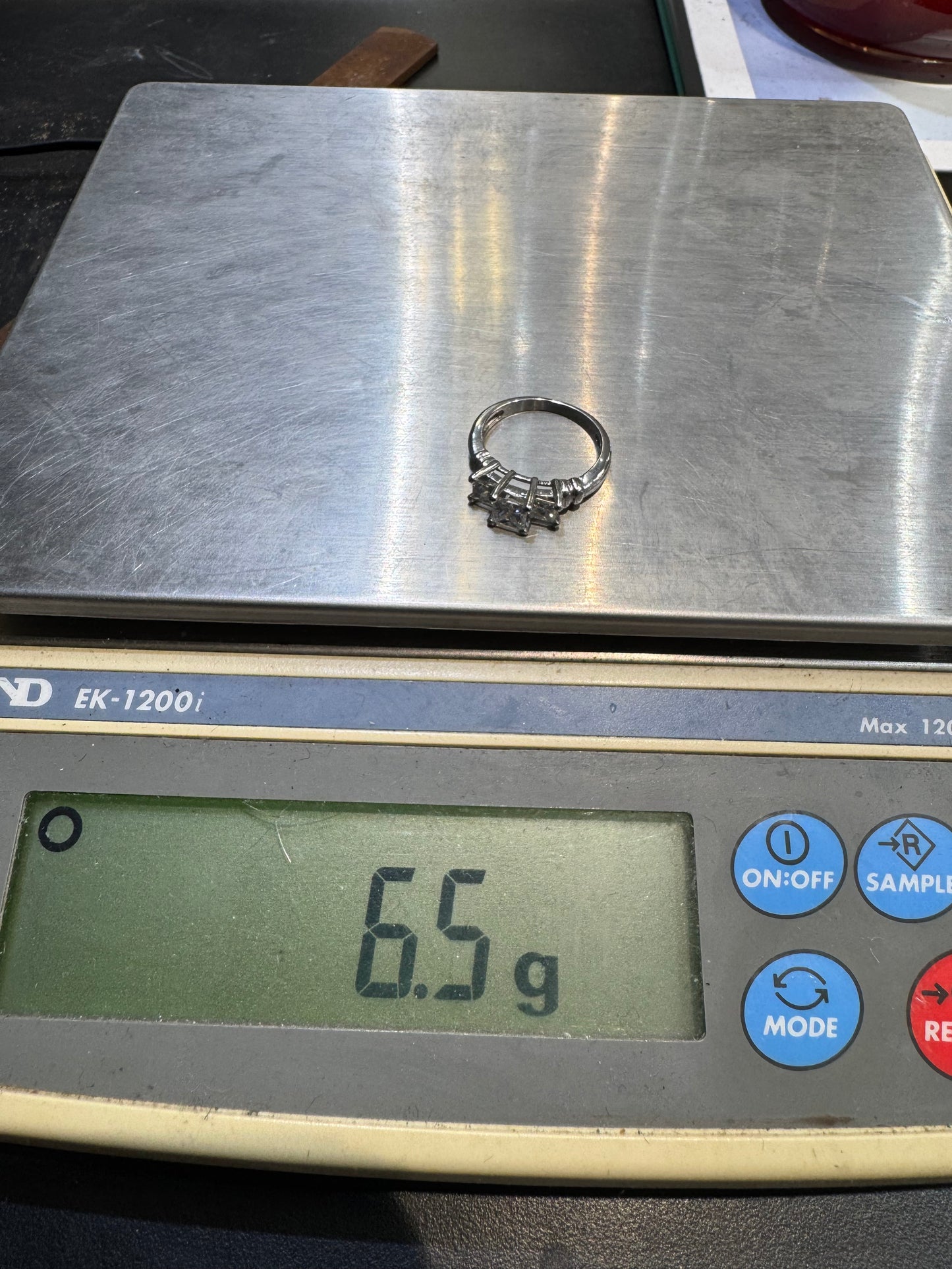 Platinum 950 Past Present Future Diamond Ring 1.50 Carats I/J Si2 Size 7 Natural