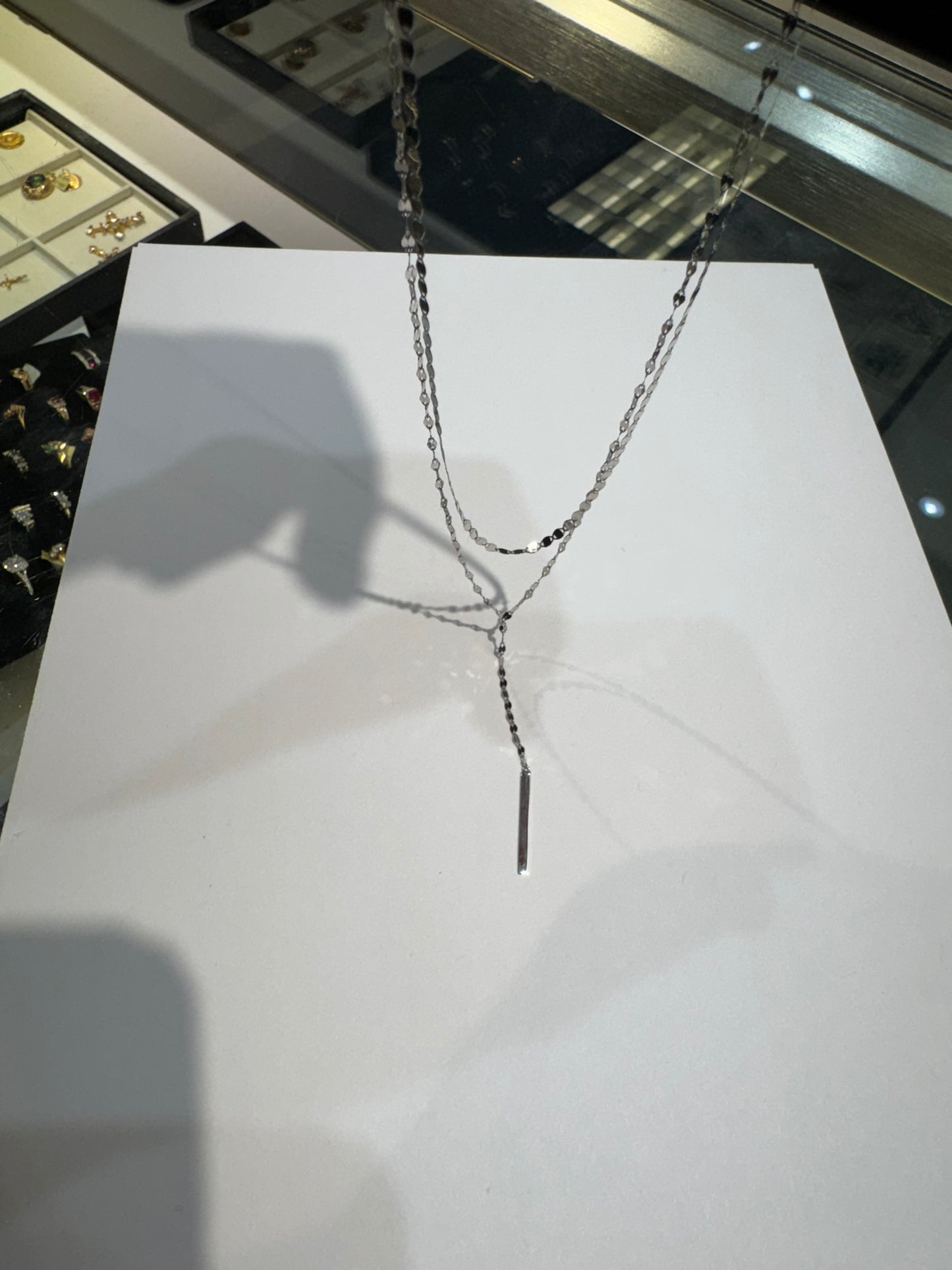 14k White Gold LANA Blake Necklace Neiman Marcus Authentic 16 Inch Nice Designer
