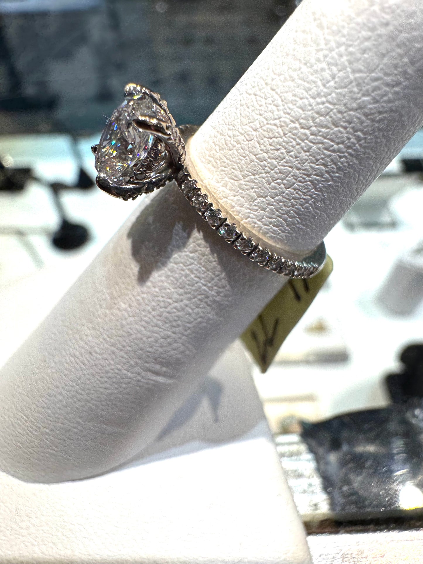 GIA Certified 18k Gold Oval Diamond Engagement Ring .85 Carats